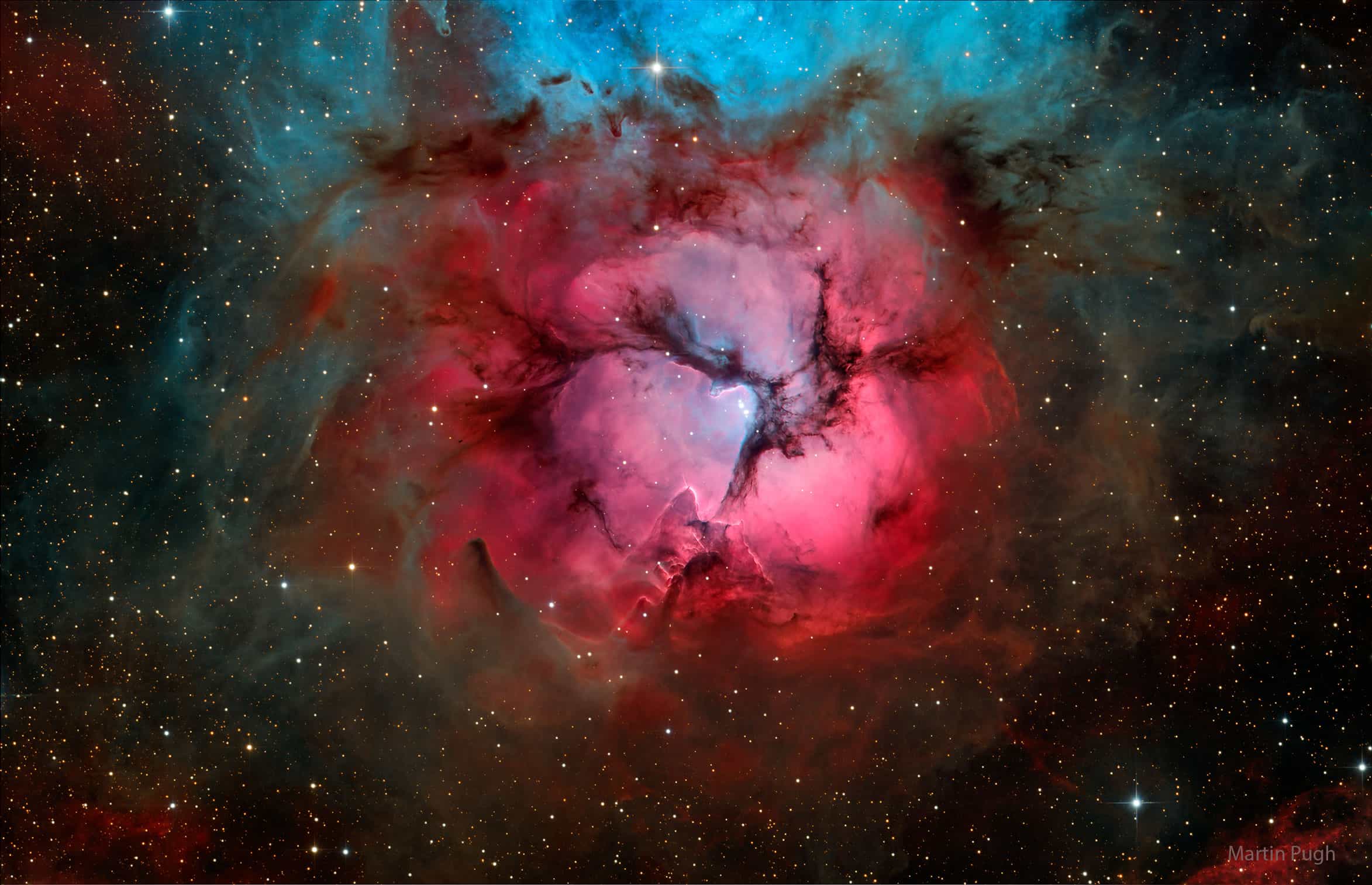 In the Center of the Trifid Nebula