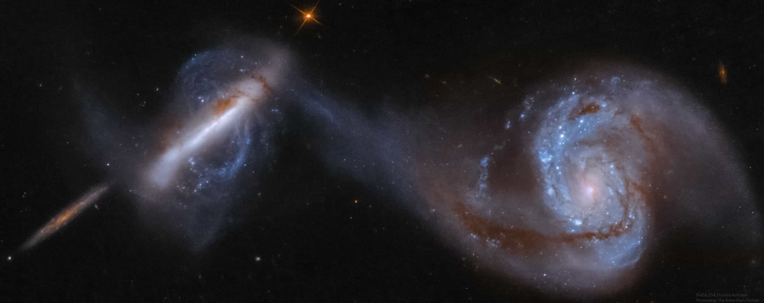 Arp 87: Merging Galaxies from Hubble