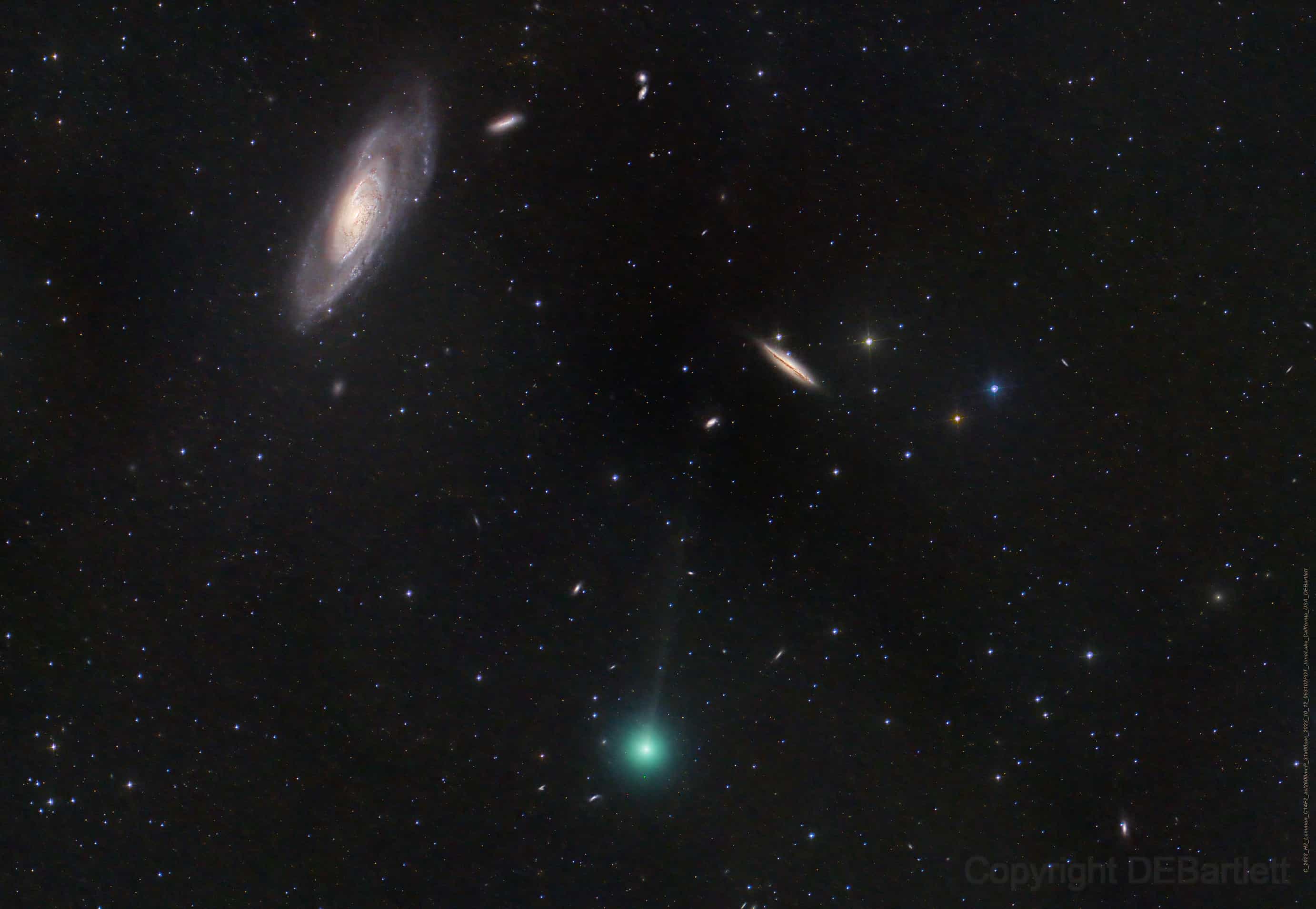 Galaxies and a Comet