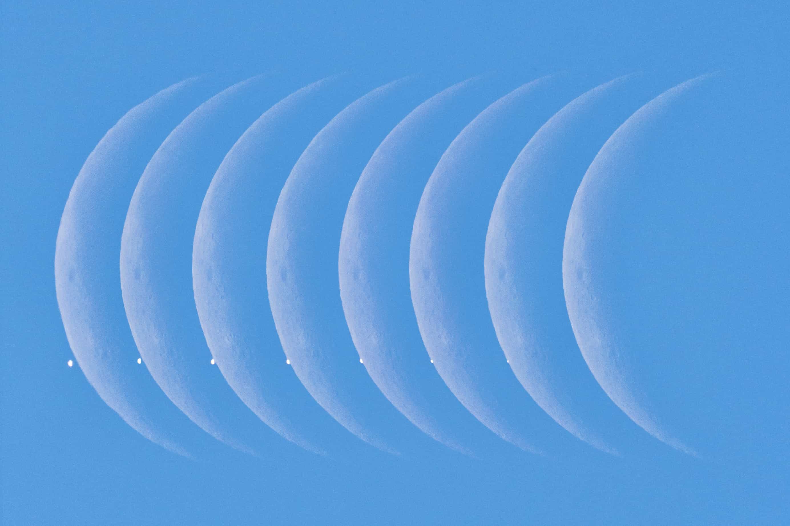 Daytime Moon Meets Morning Star