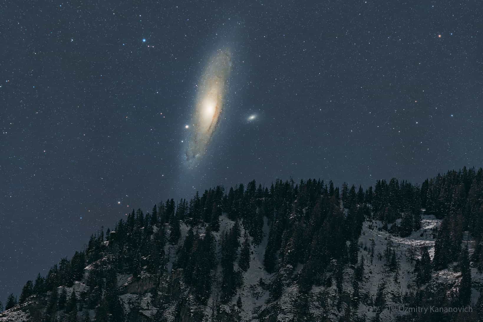 Andromeda over the Alps