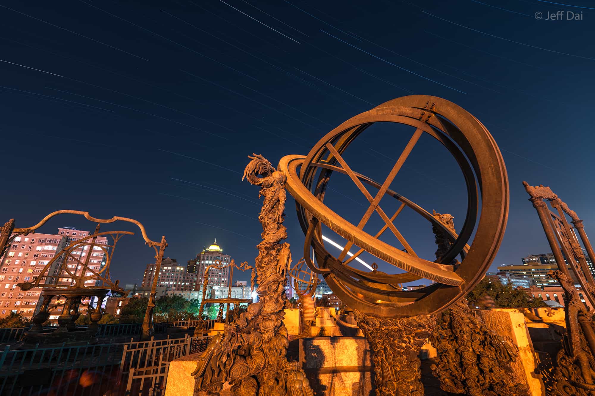 Startrails over Beijing Ancient Observatory